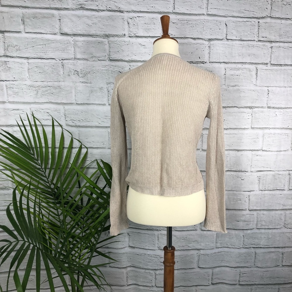 💫Eileen Fisher | Women’s Tan Snap Button Sweater - Picture 2 of 4